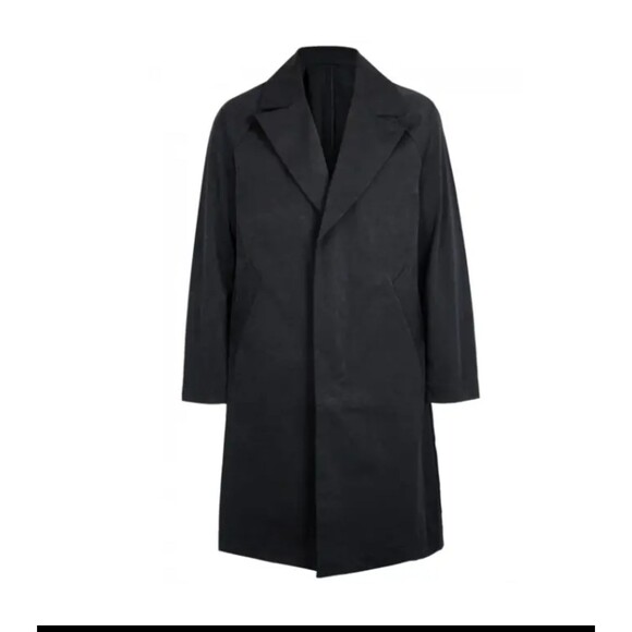 ジャケット・アウター Saturdays NYC Trench Light Nylon SATURDAYS NYC Men's Black Trench Coat Single Breasted Cotton/Nylon